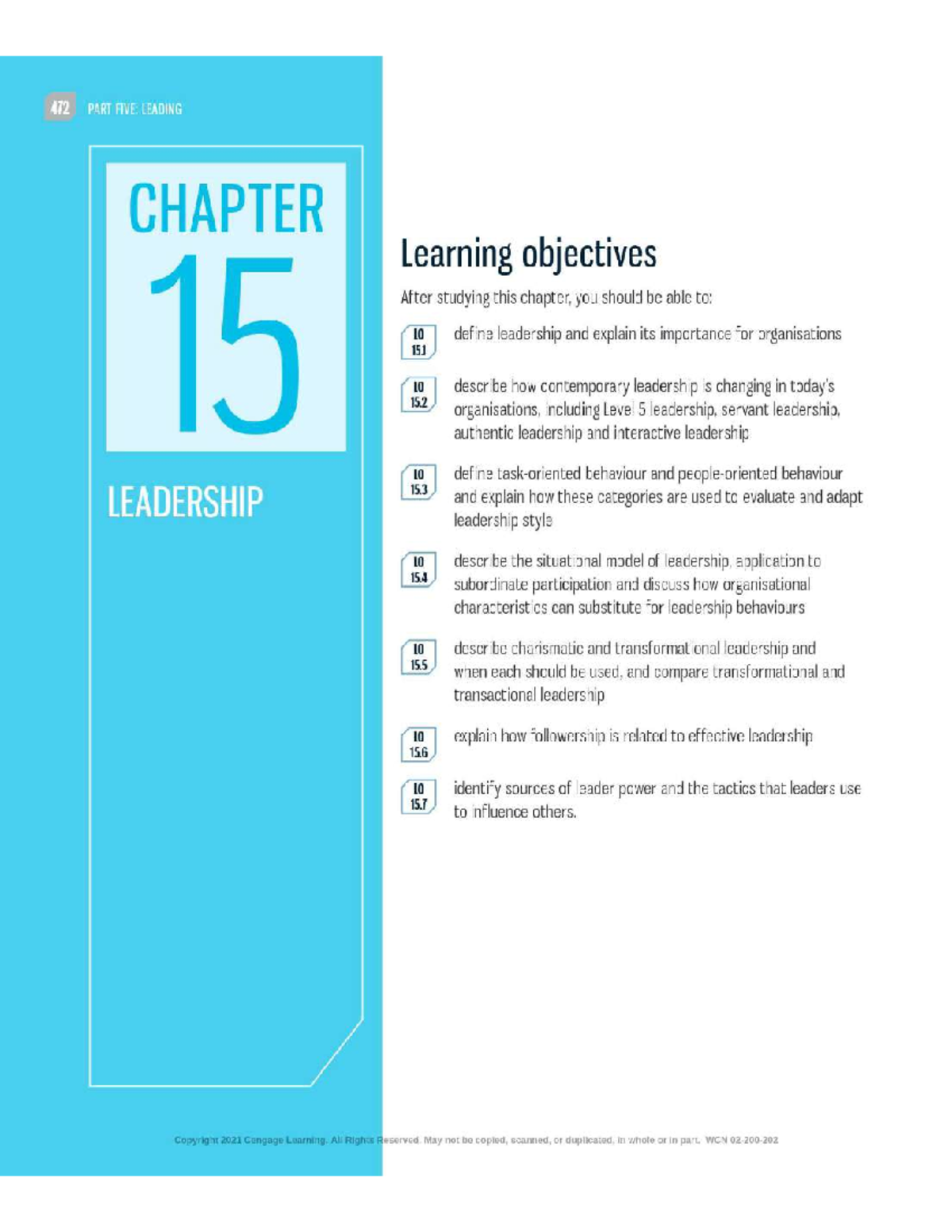 472 LEADERSHIP CHAPTER: Key Concepts and Contemporary Approaches - Studocu