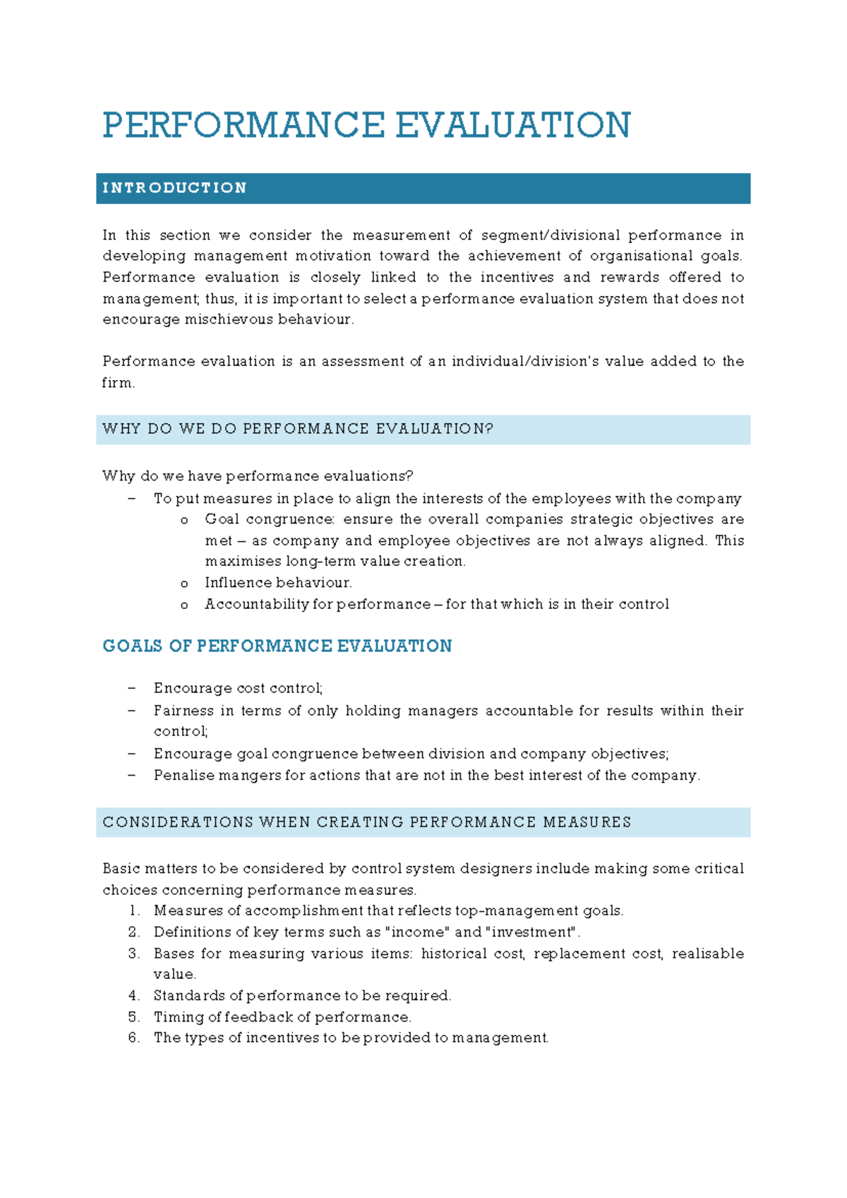 Performance Evaluation Insights for Effective Management Strategies ...