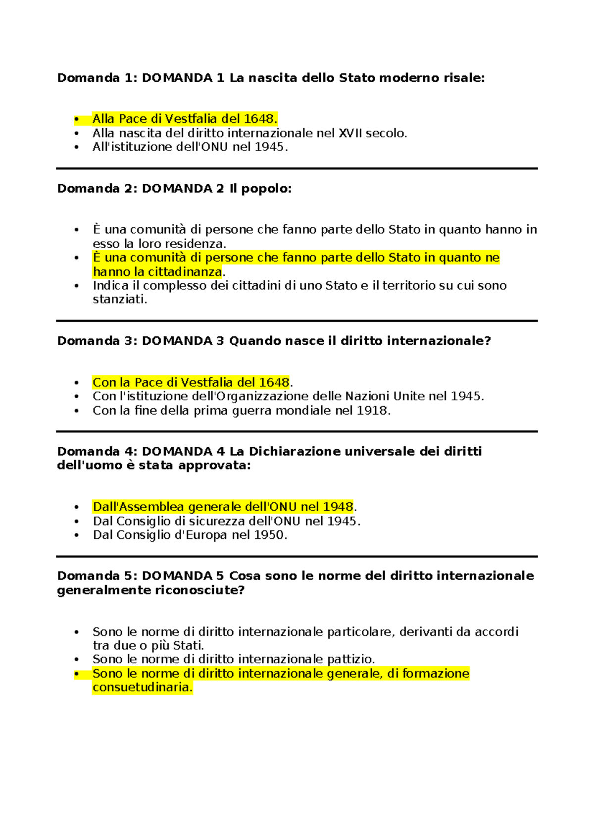 Lez. 2 - Domande e Risposte per Preparazione Esame di Diritto ...