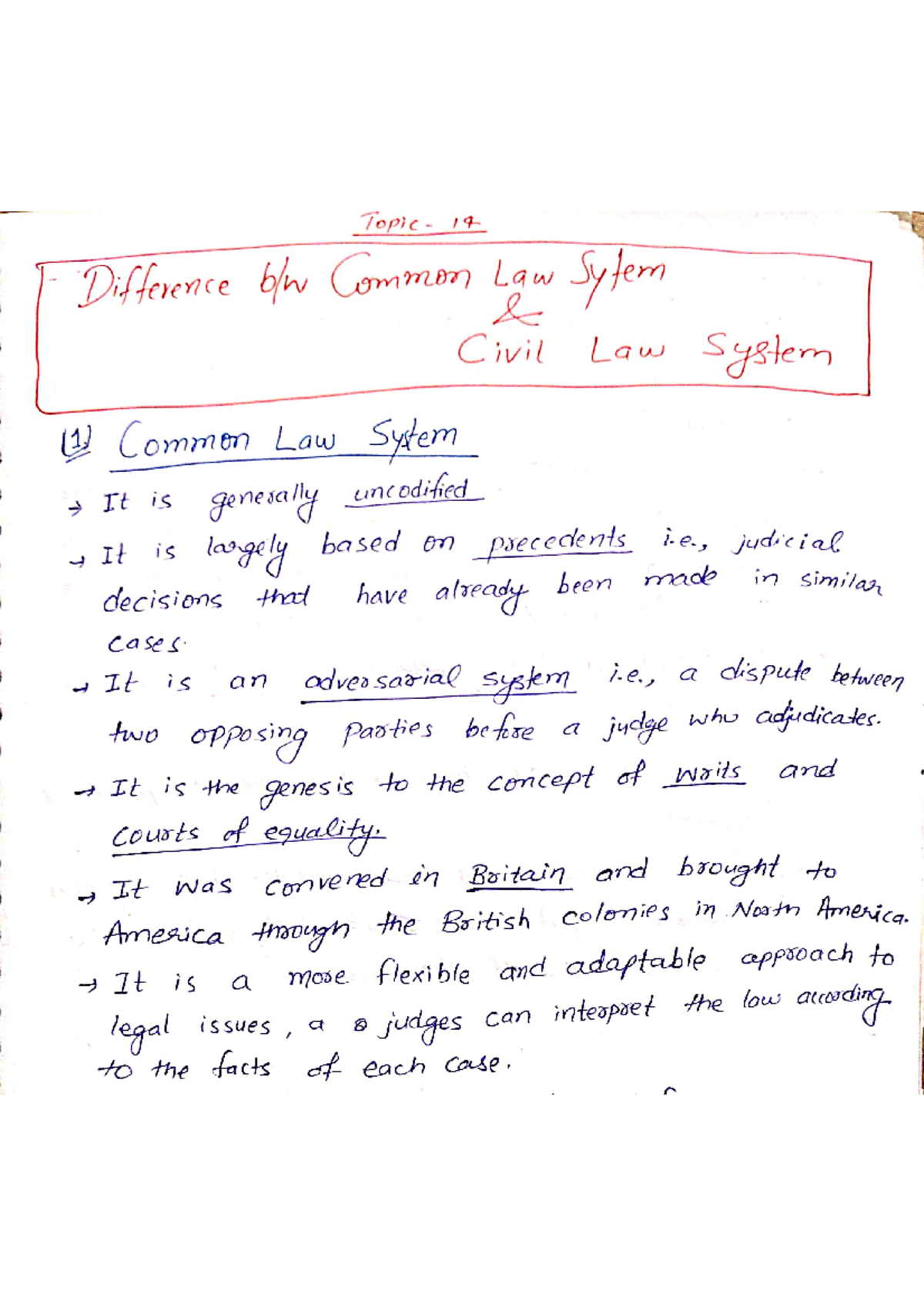 Difference between Common Law System and Civil Law System juris - 19 ...