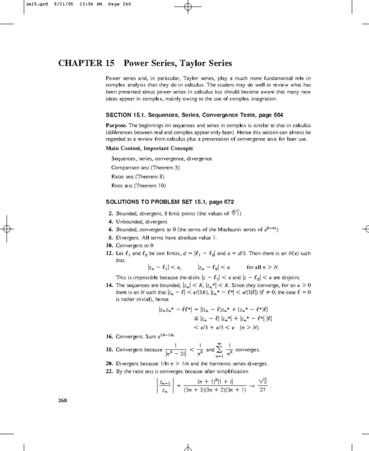 CH15 - Power Series, Taylor Series Overview and Problem Solutions - Studocu