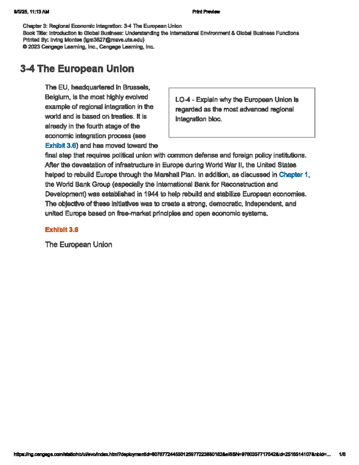 Chapter 3: Regional Economic Integration in the EU - GB 101 - Studocu