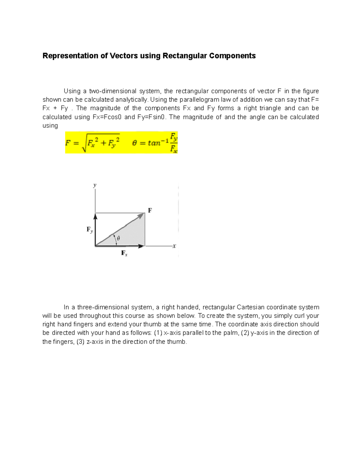 Vectors in Rectangular Components: Analysis & Calculation Techniques ...