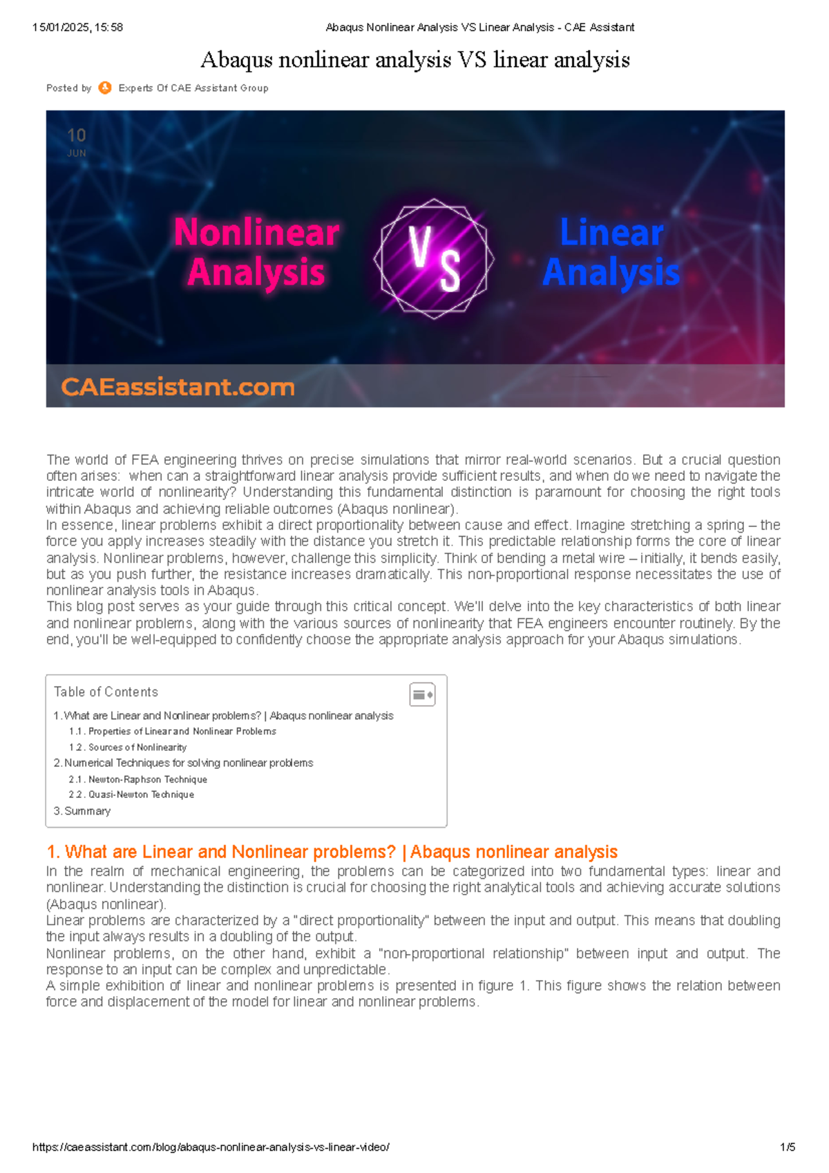 Abaqus Nonlinear vs Linear Analysis: Key Concepts and Techniques - Studocu