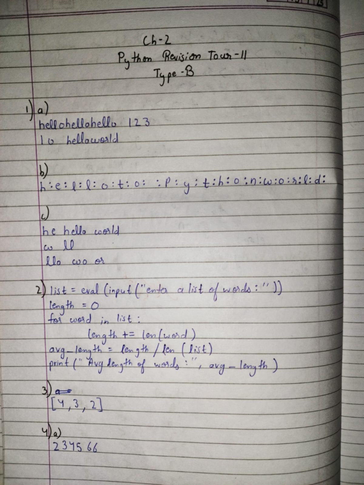 Cs Python-II - Final Exam Study Notes and Code Examples - Studocu