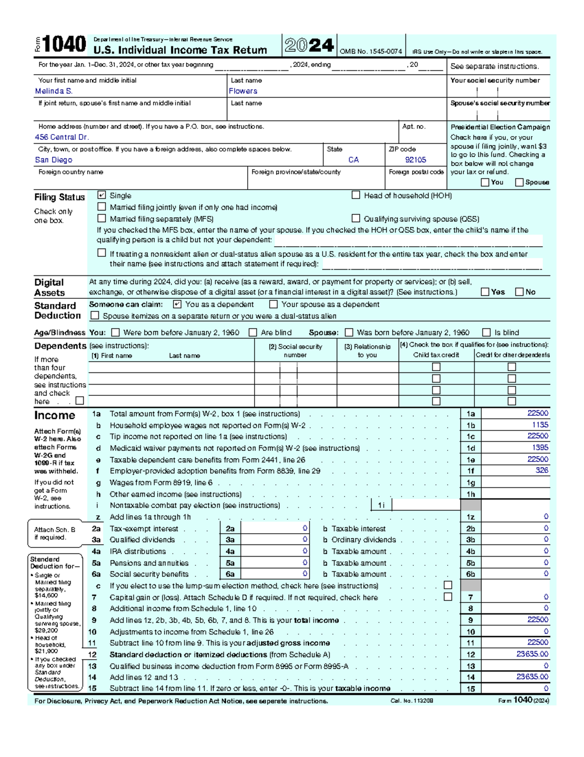 Form 1040 - U.S. Individual Income Tax Return 2024 Instructions - Studocu
