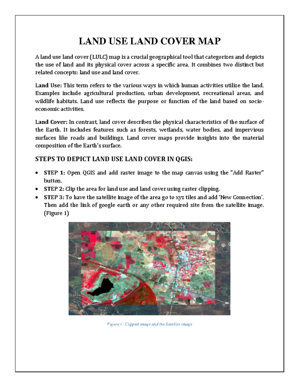 LULC Map Creation Guide: Steps to Develop Land Use & Cover Maps - Studocu