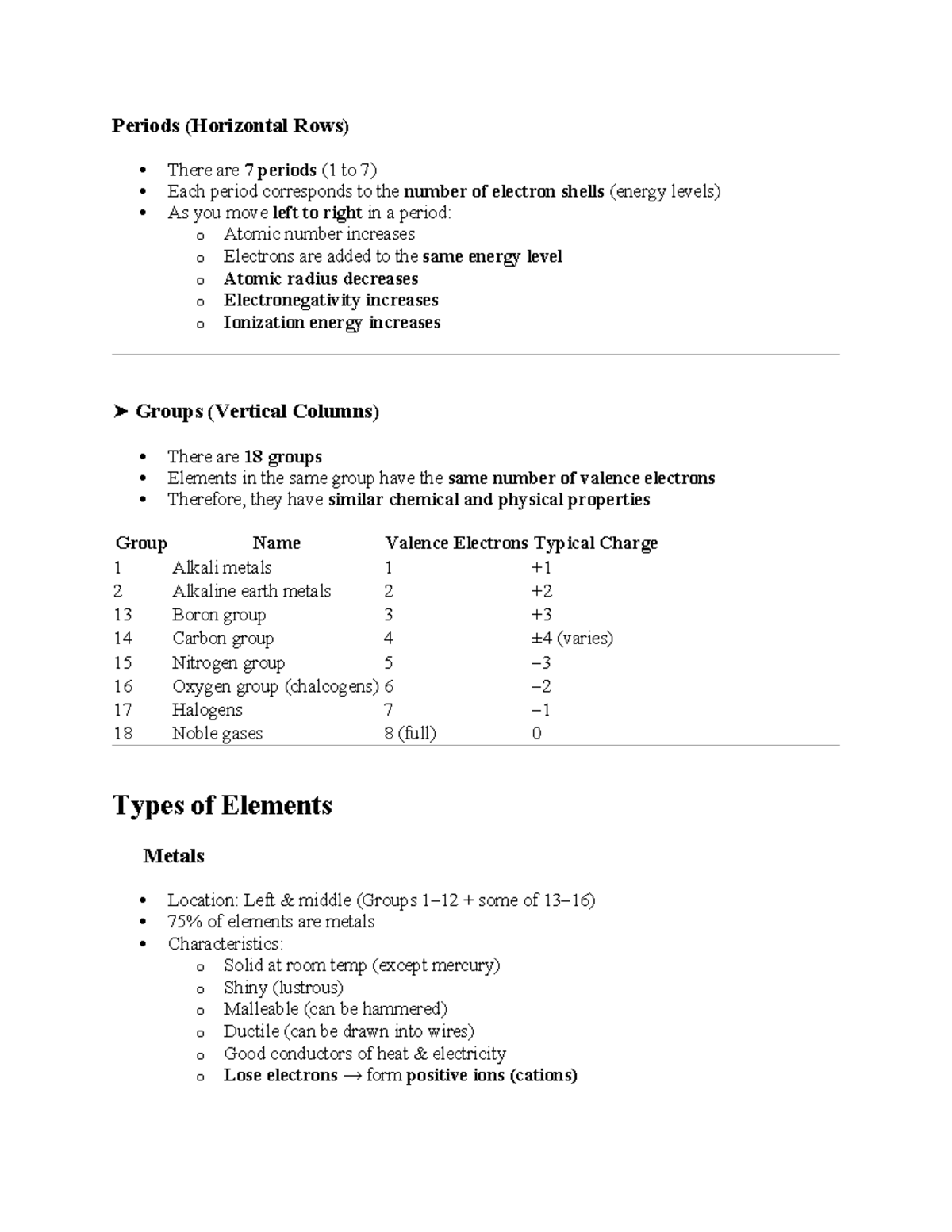 Periodic Table Overview: Periods and Groups Explained - Studocu