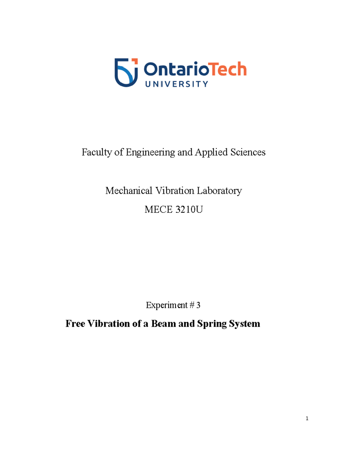 MECE3210U Lab 3 Manual - Faculty of Engineering and Applied Sciences ...