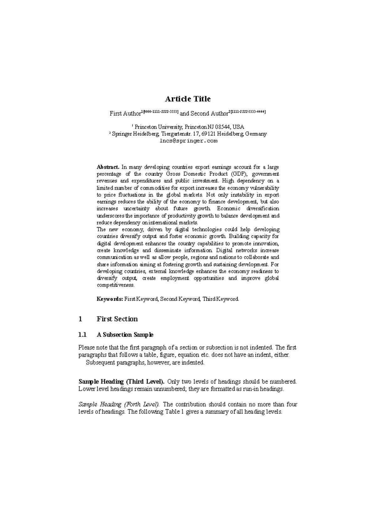 Springer-template-a4 - Article Title First Author 1 [0000-1111-2222 ...