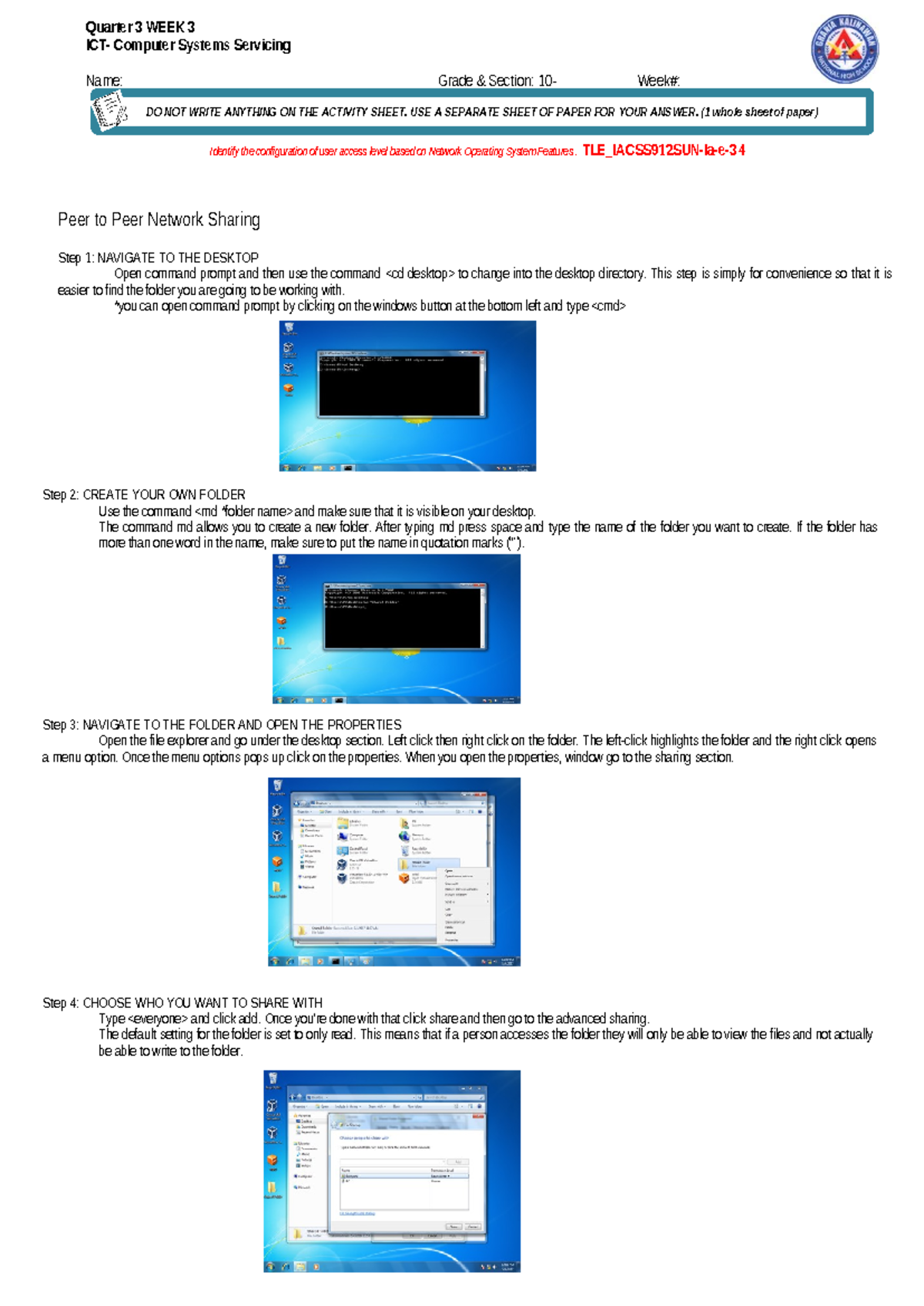 LAS-ictcss 10: Q3 Week 3 - User Access Level Configurations - Studocu