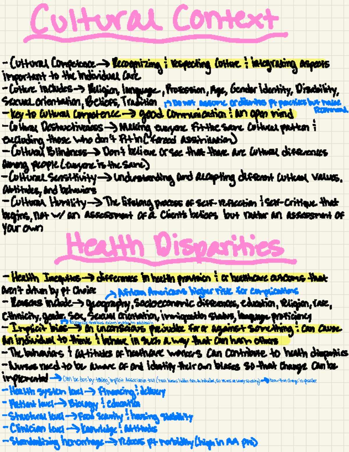 Cultural Competence and Health Disparities: Chapter 14 Test 1 - Studocu