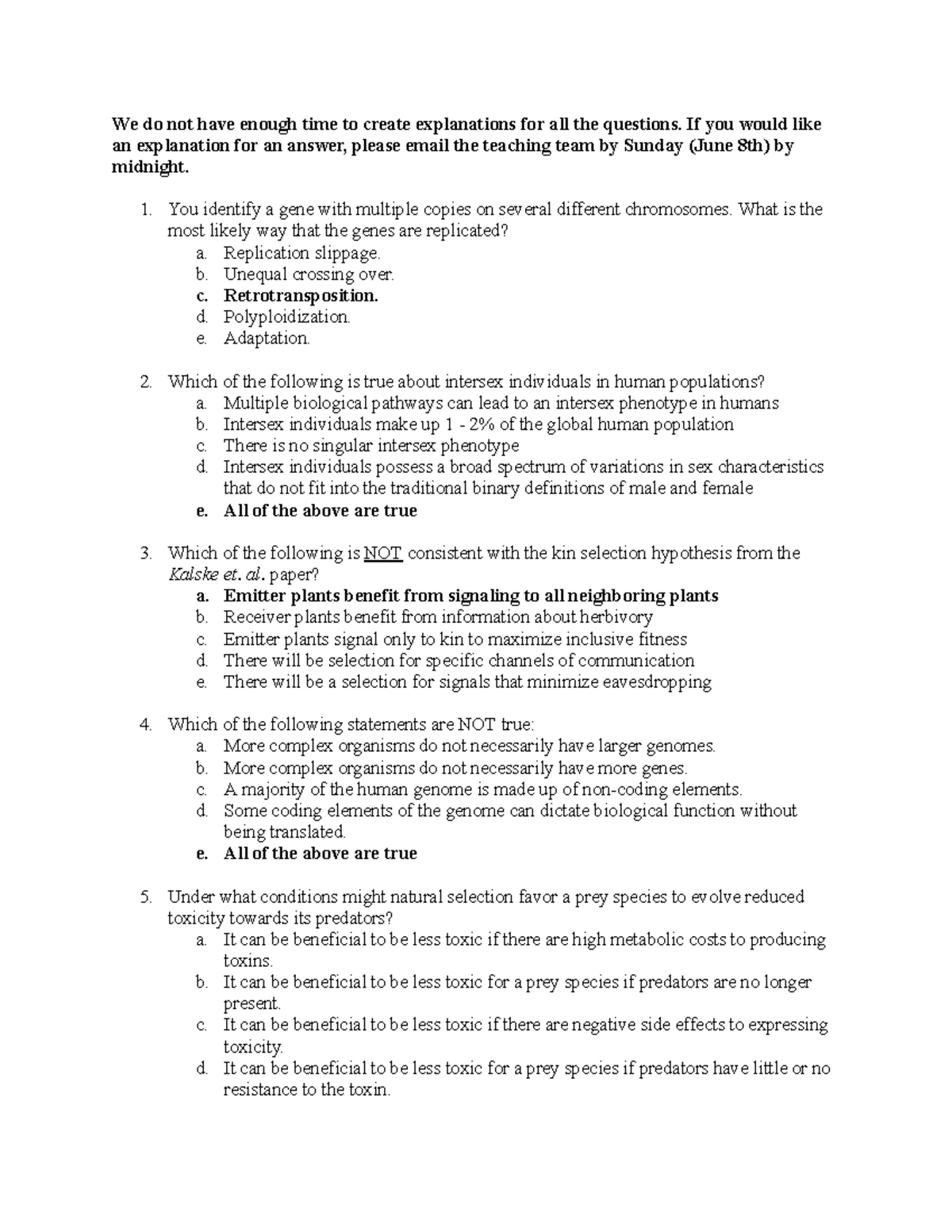 Exam 3 - Bio: Key Concepts and Questions on Genetics and Evolution ...
