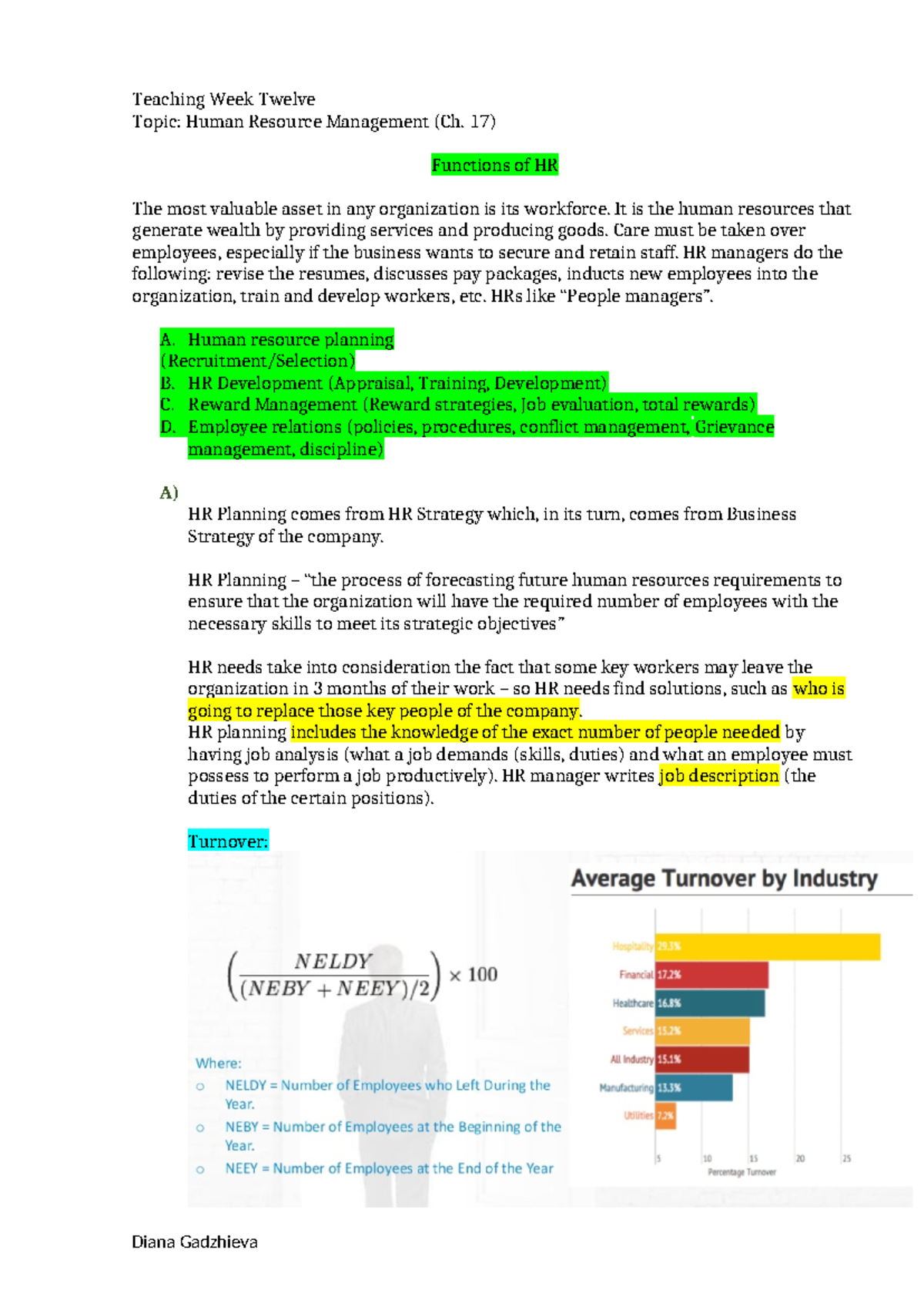 Week 12 - Lecture notes and handouts from Organizational Behaviour ...