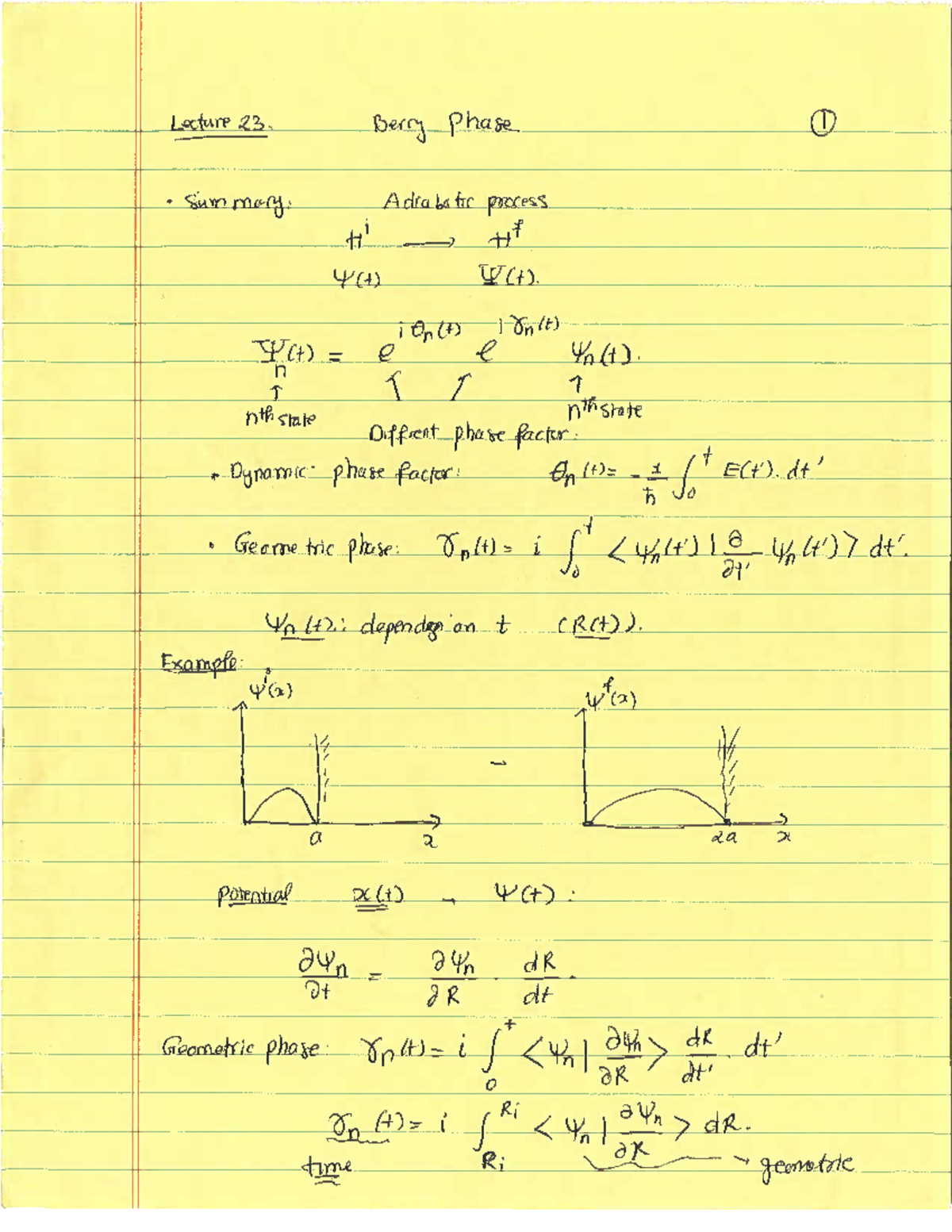 Lecture 23: Berry Phase in Quantum Physics (English) - Studocu