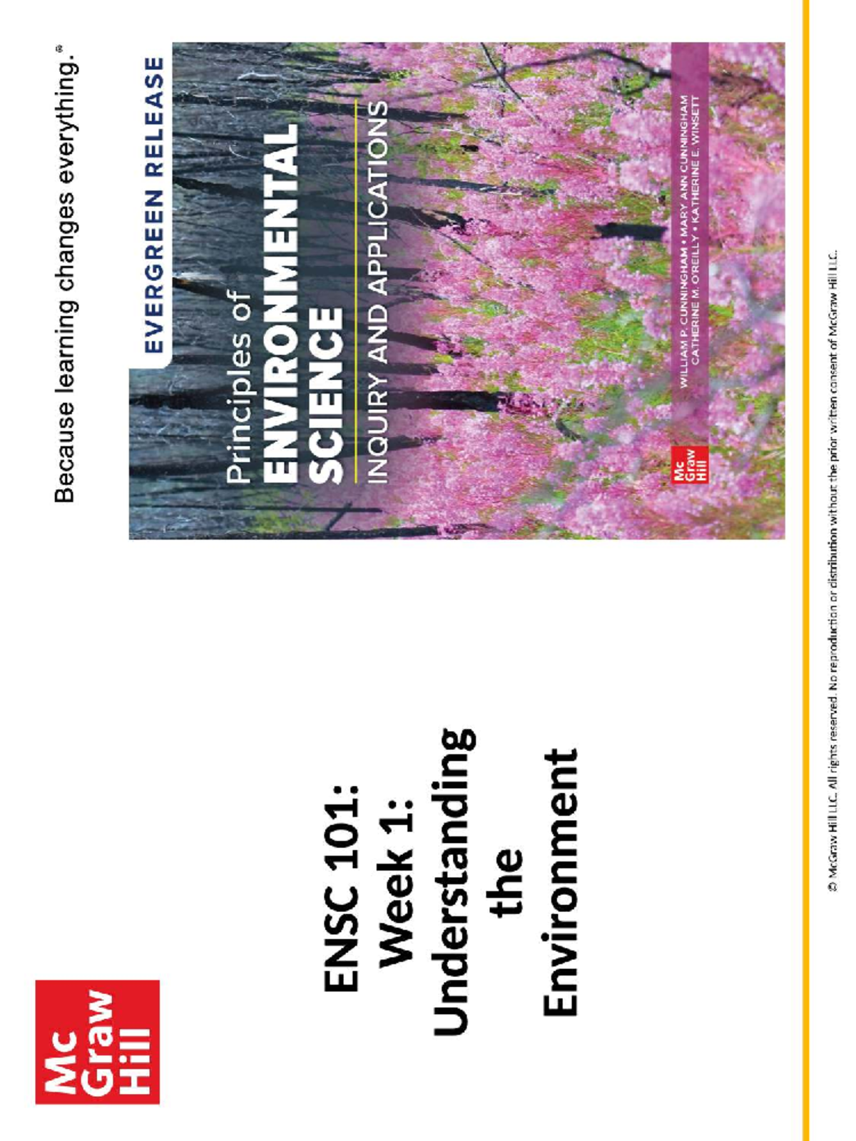 ENSC 101 Week 1 Lecture Notes: Understanding the Environment - Studocu