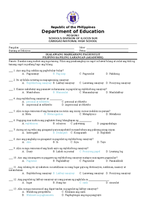 DLL Quarter 1 Mapeh 8 ARTS WEEK 2 - GRADES 1 to 12 DAILY LESSON LOG ...