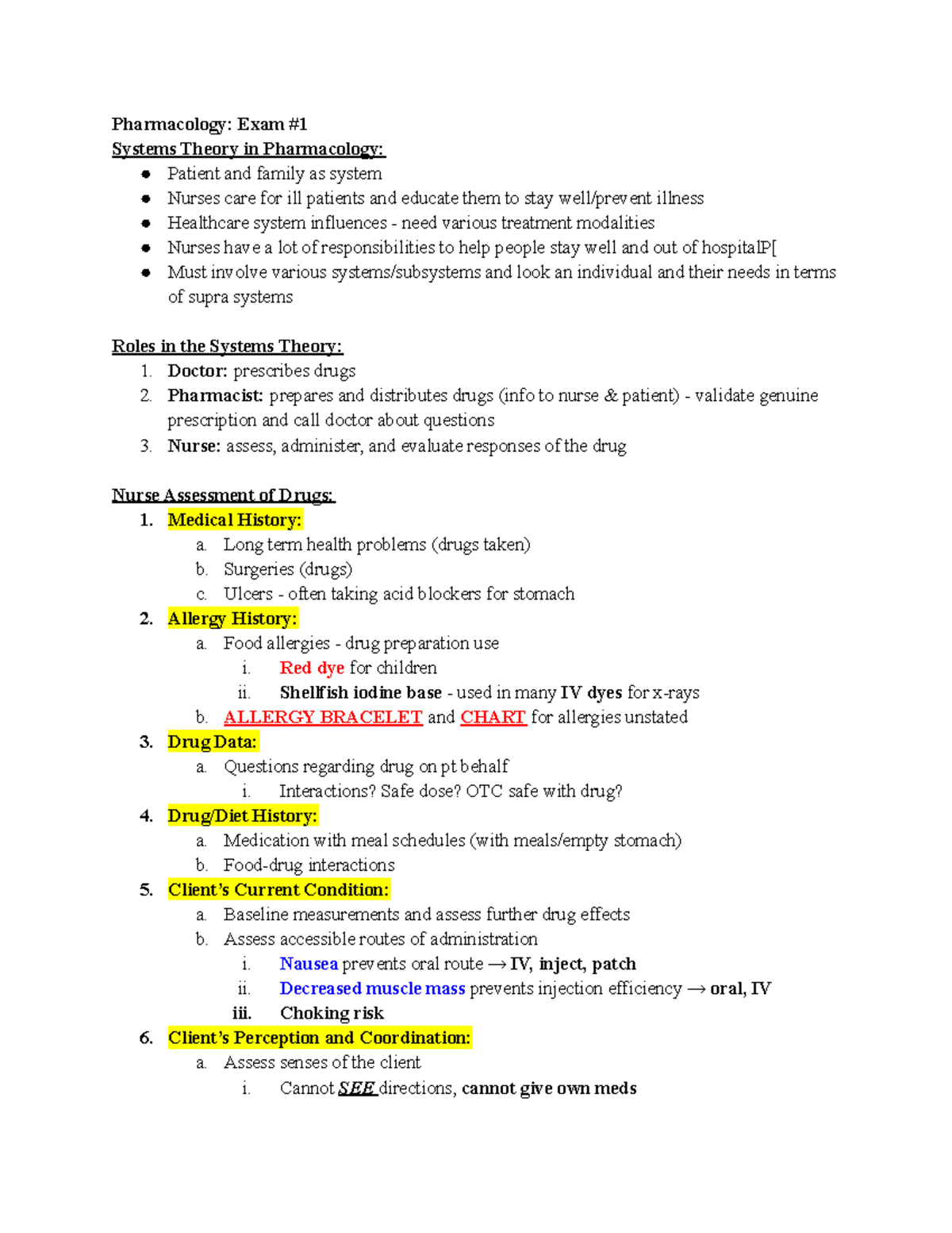 Pharm 101: Final Exam Notes on Pharmacology and Drug Administration ...