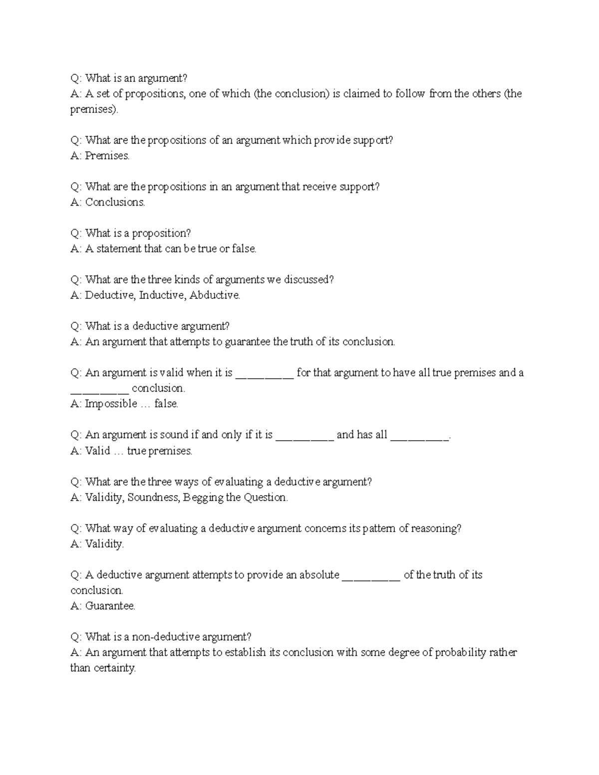 PHIL 101 Study Guide: Key Concepts in Ethics & Arguments - Studocu