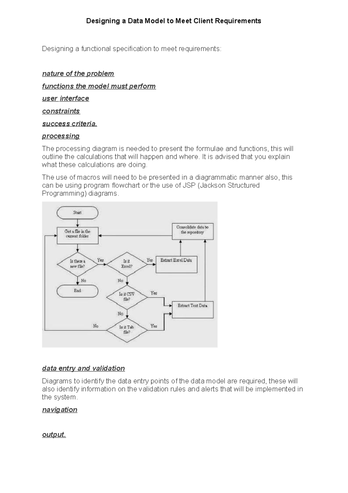 Designing a Data Model: A Comprehensive Guide for Client Needs - Studocu