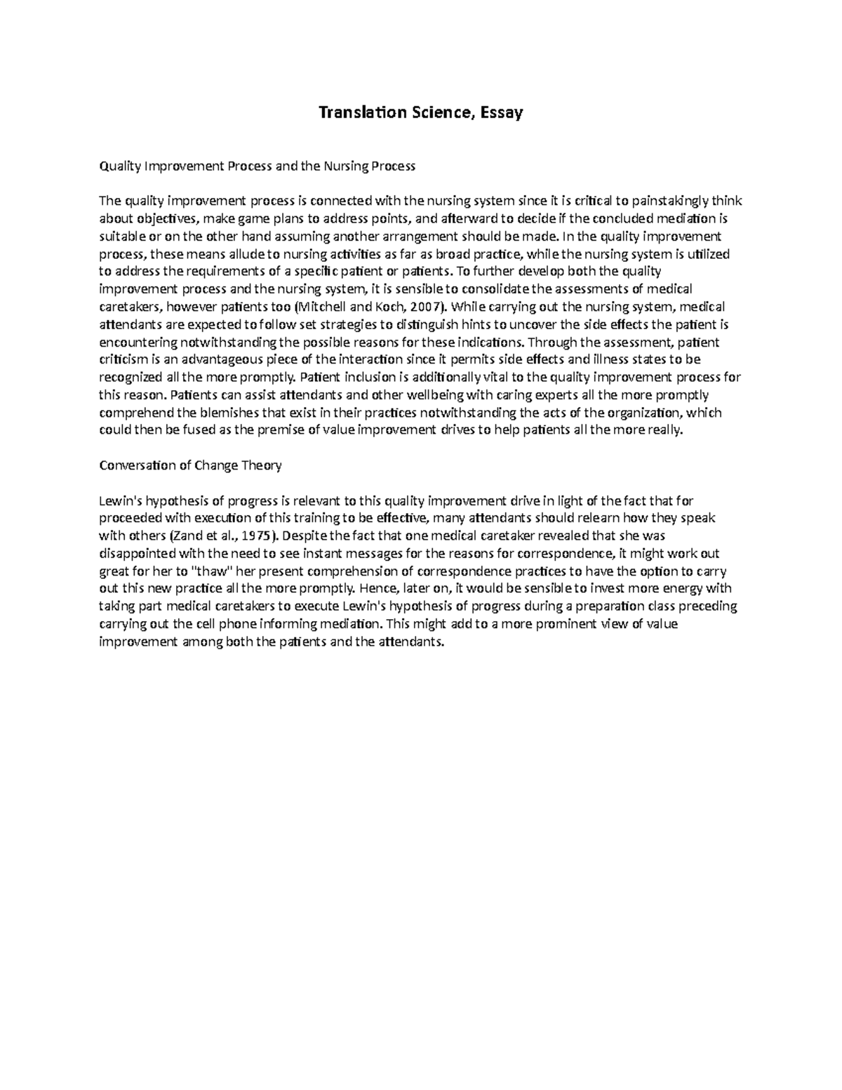 Translation Science - Grade: A+ - Translation Science, Essay Quality ...