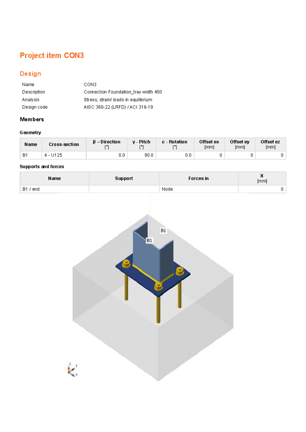 Connection Design Analysis for Project CON3: AISC & ACI Compliance ...