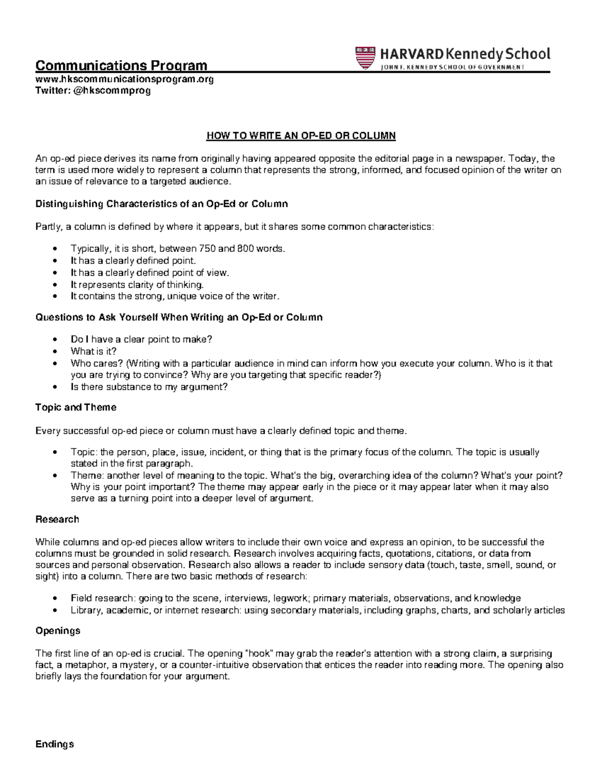 COMM 101: How to Write an Op-Ed Column for Effective Communication ...
