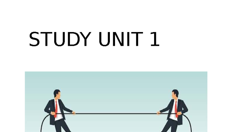 STUDY UNITS 1 & 2: INTRO TO COMPETITION LAW & HISTORY - Studocu