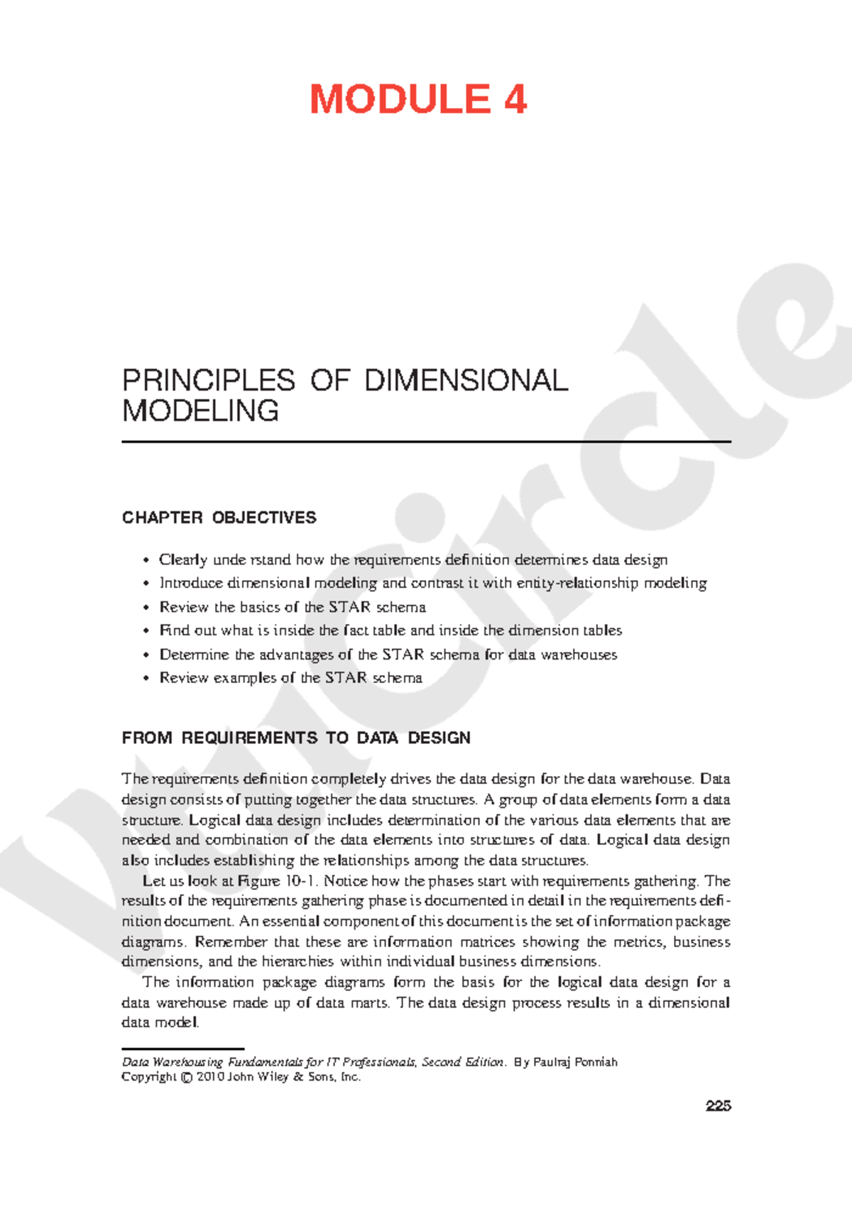 BAD515B Module 4: Principles of Dimensional Modeling Overview - Studocu