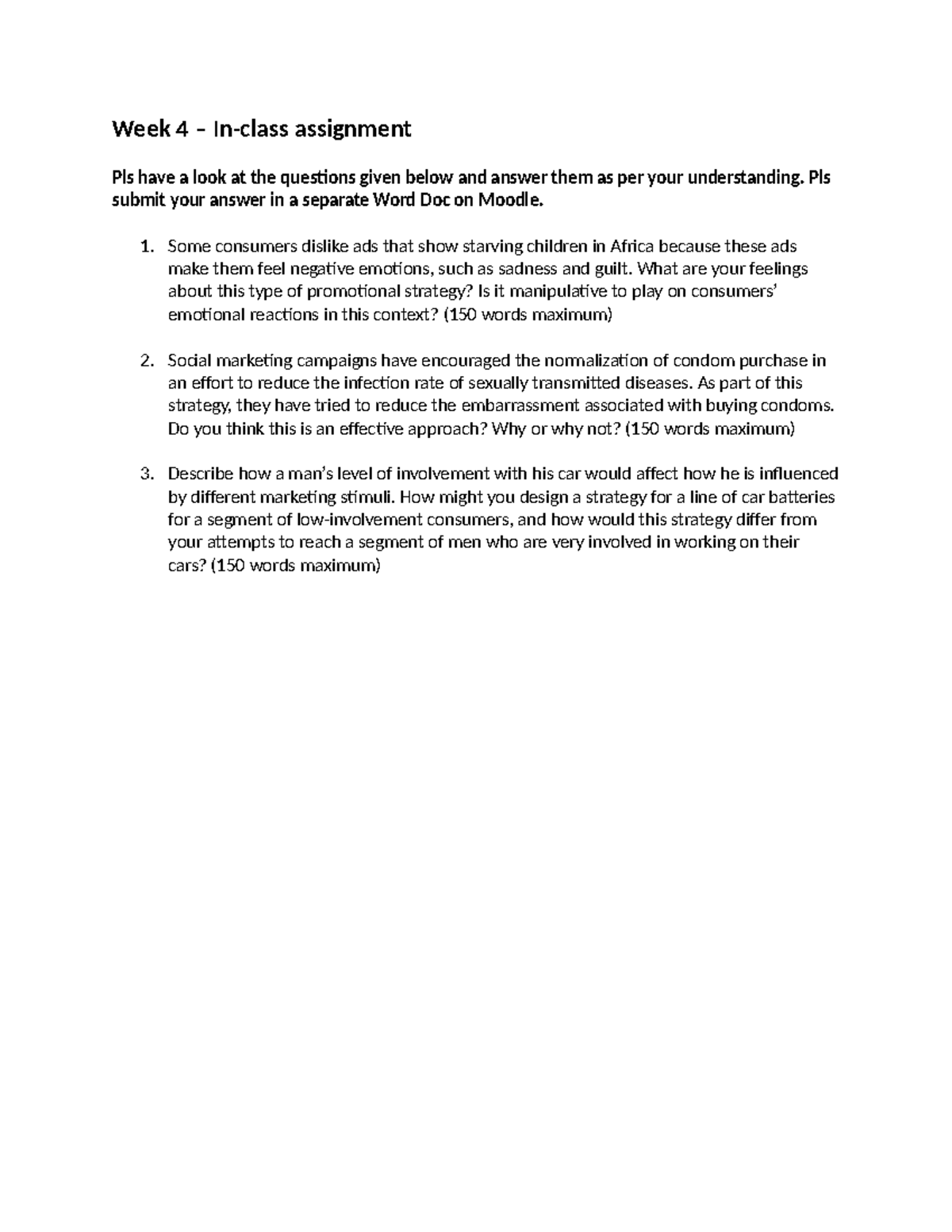Week 4 In-class assignment - Week 4 – In-class assignment Pls have a ...