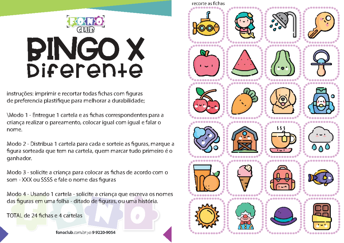 Bingo Diferente: Instruções e Metodologia para Atividades Lúdicas - Studocu