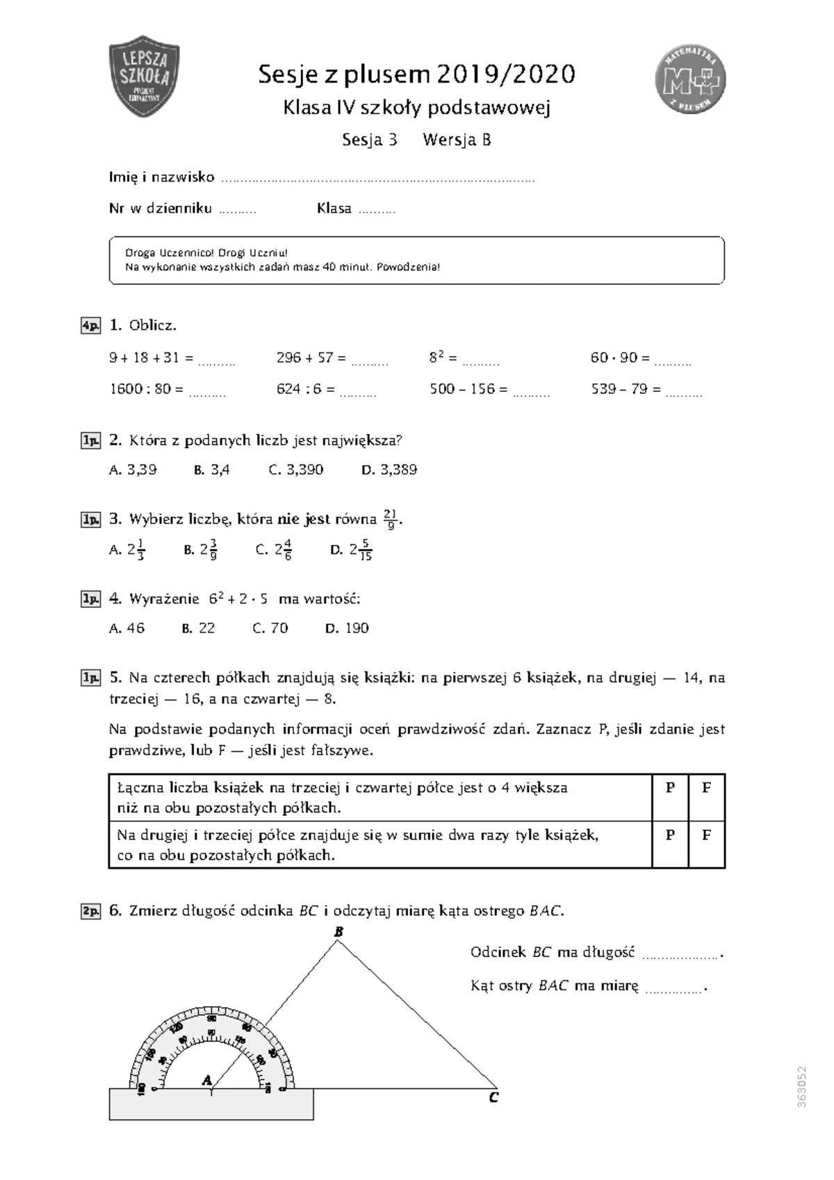 Sprawdzian Po 3 Klasie Szkoly Podstawowej Nr 1 www.studocu.com