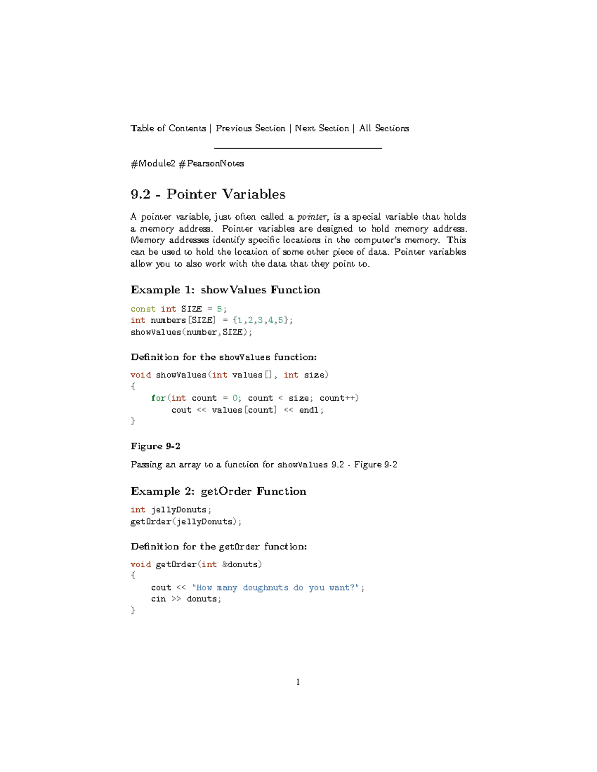 9.2 - Pointer Variables: Understanding and Usage in C++ - Studocu