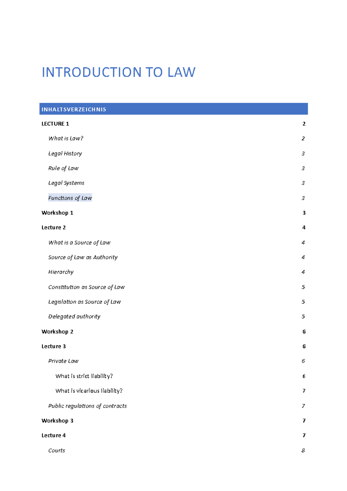 Introduction to Law (LAW101): Foundations, Legal Systems, and Key ...