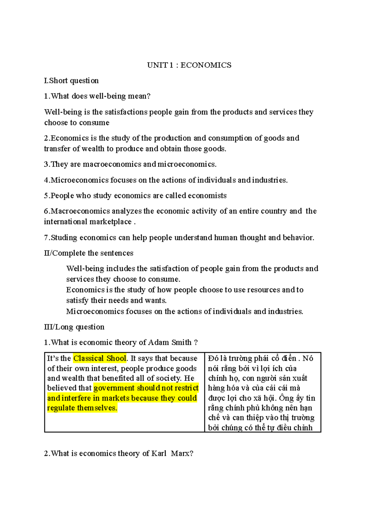 TACN-CO: Economics I - Key Concepts and Theories Overview - Studocu