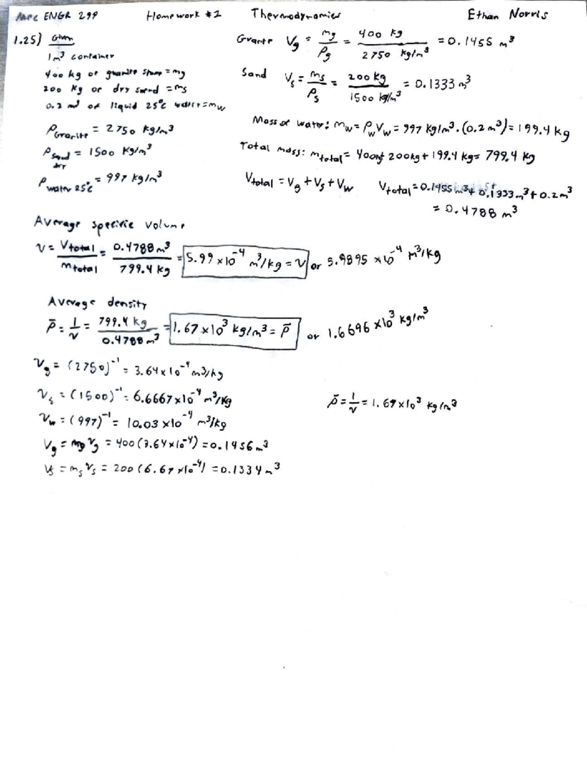 ME 299 Thermodynamics Homework #1: Pressure Calculations and Analysis ...