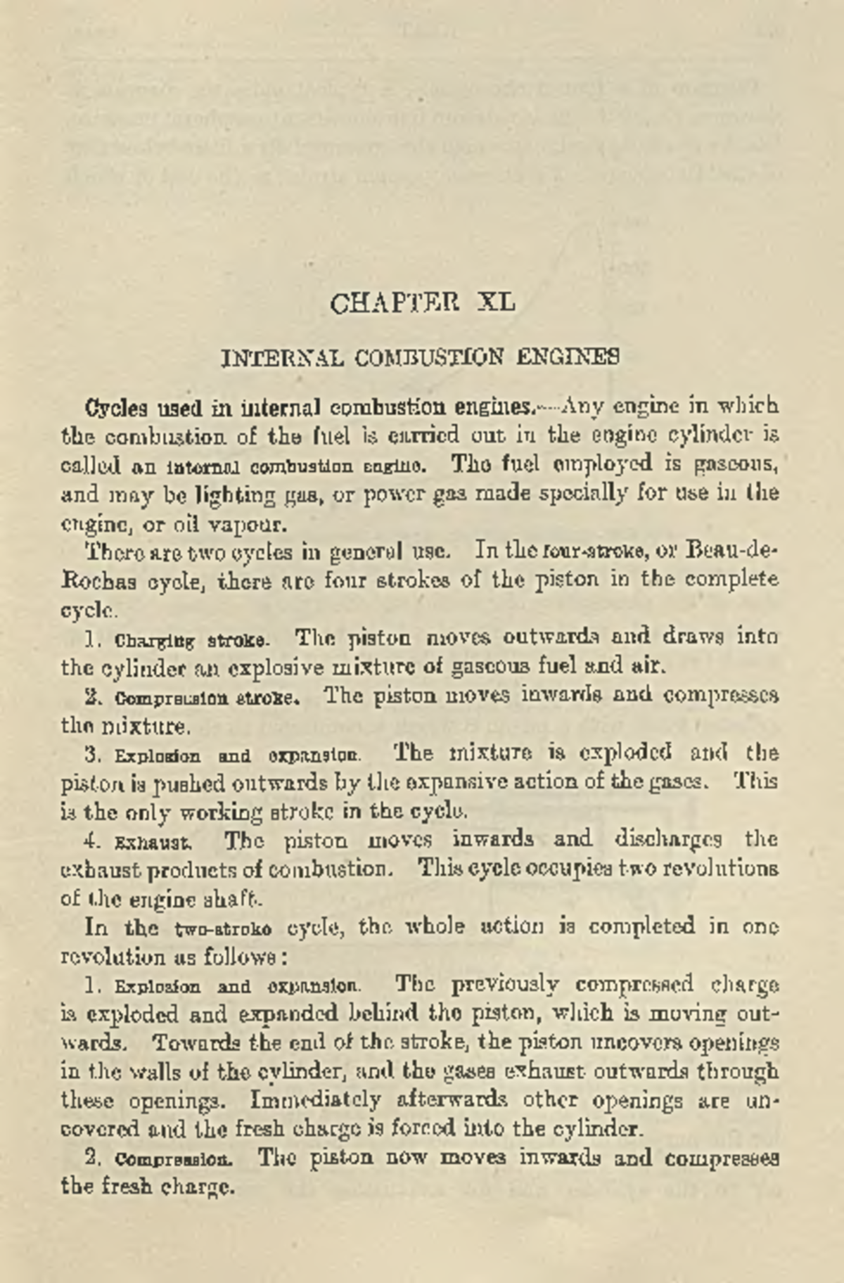 CHAPTER XL: INTERNAL COMBUSTION ENGINES - CYCLES EXPLAINED - Studocu