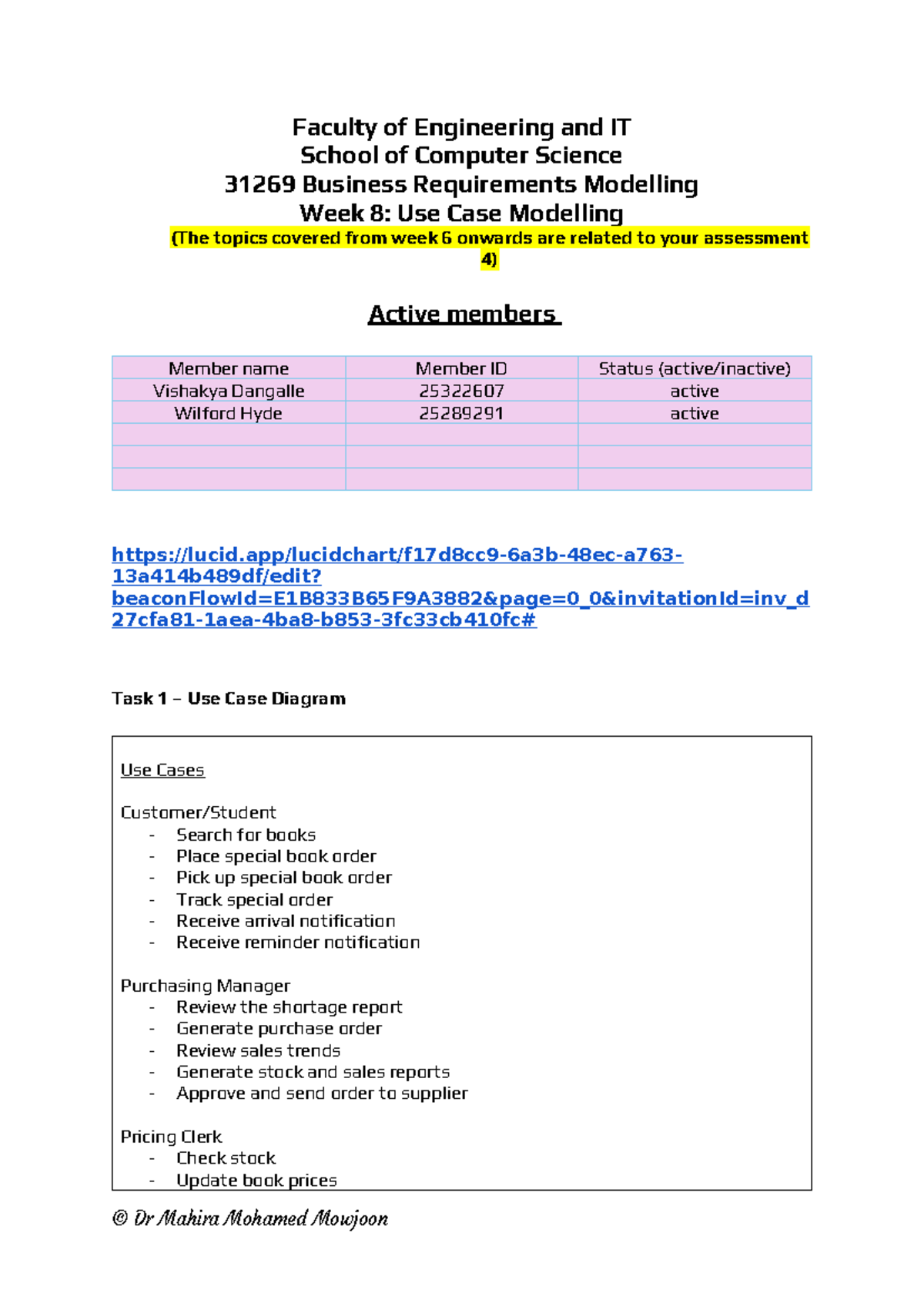 31269 Business Requirements Modelling: Use Case Modelling Overview ...
