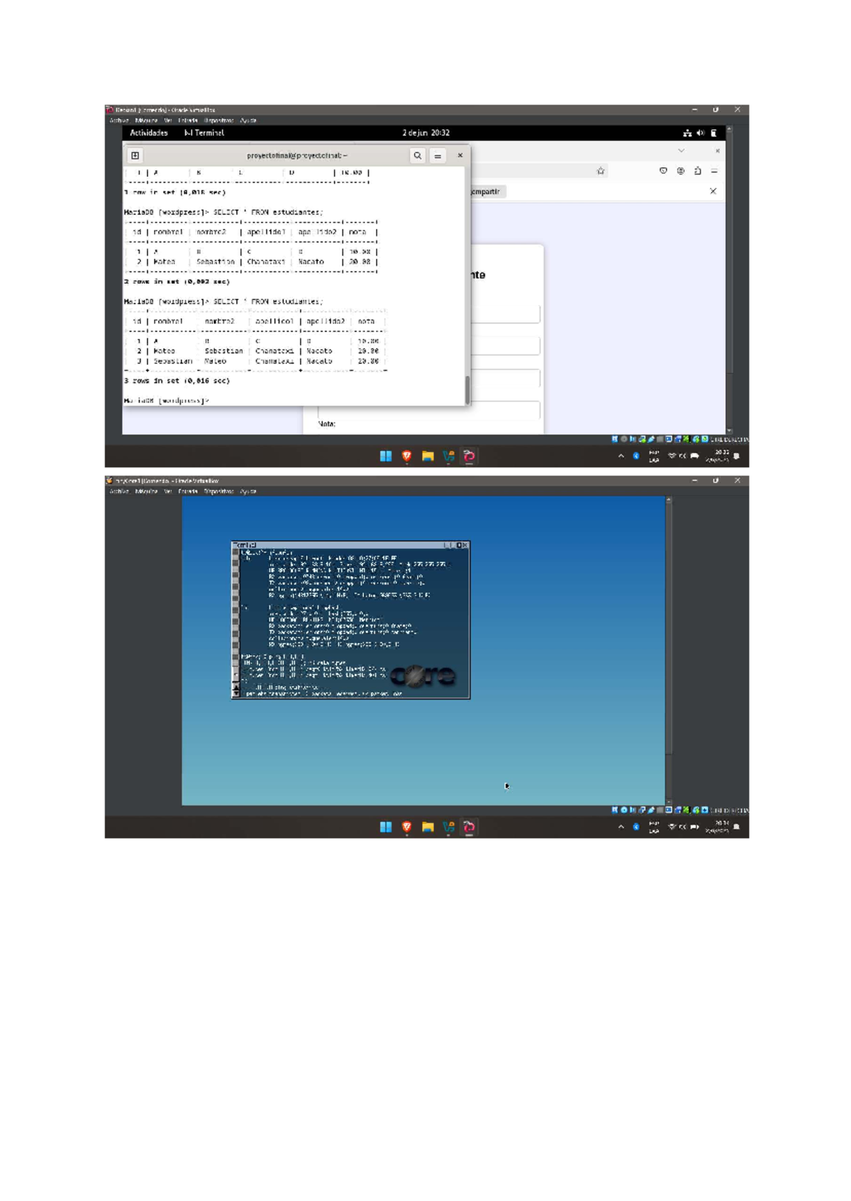 Debian1 Oracle VirtualBox Terminal Activities and Commands - Studocu