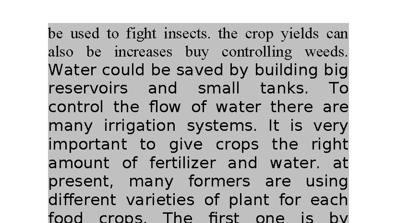 Writing 1 - Informative on Crop Management Strategies - Studocu