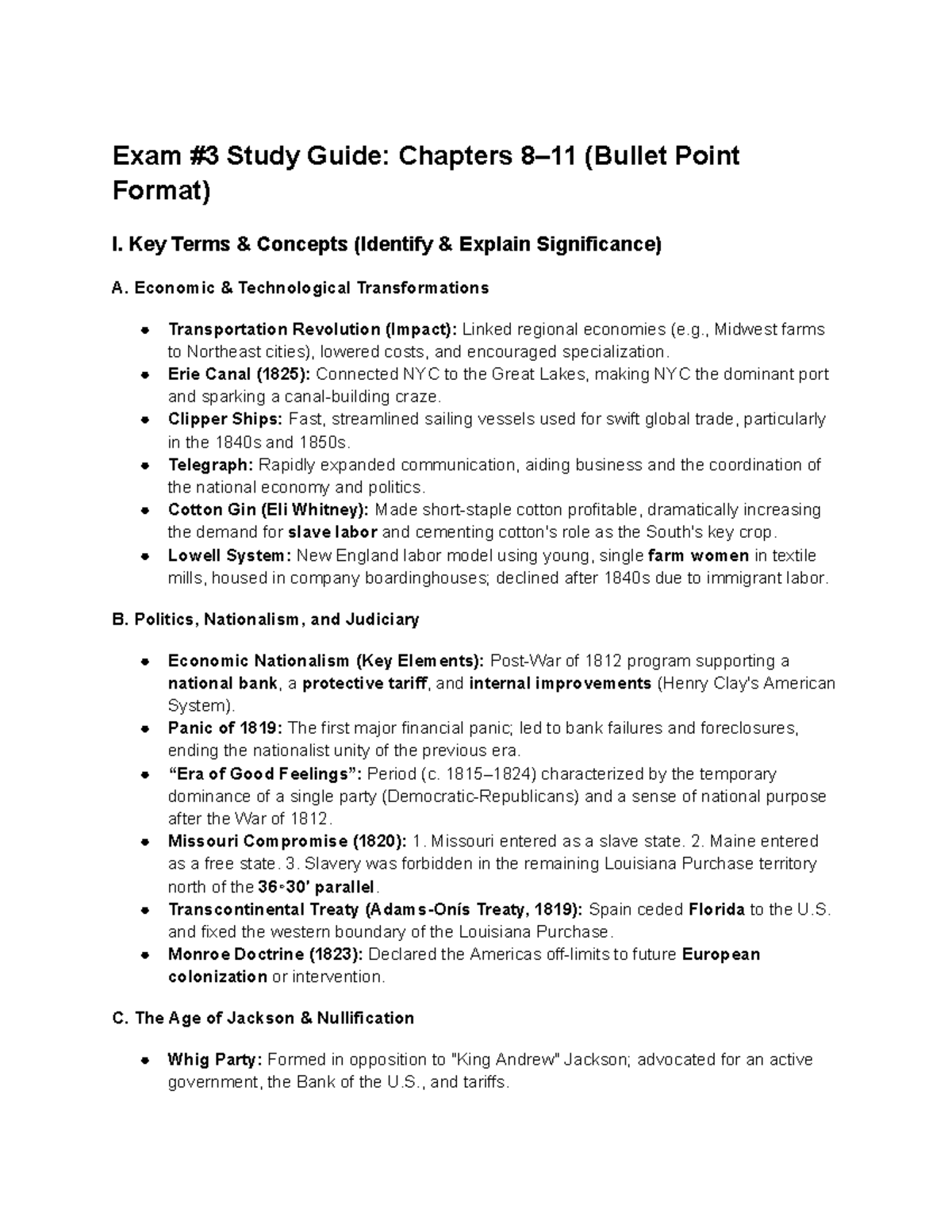 Exam #3 Study Guide: Chapters 8-11 Key Concepts & Topics - Studocu