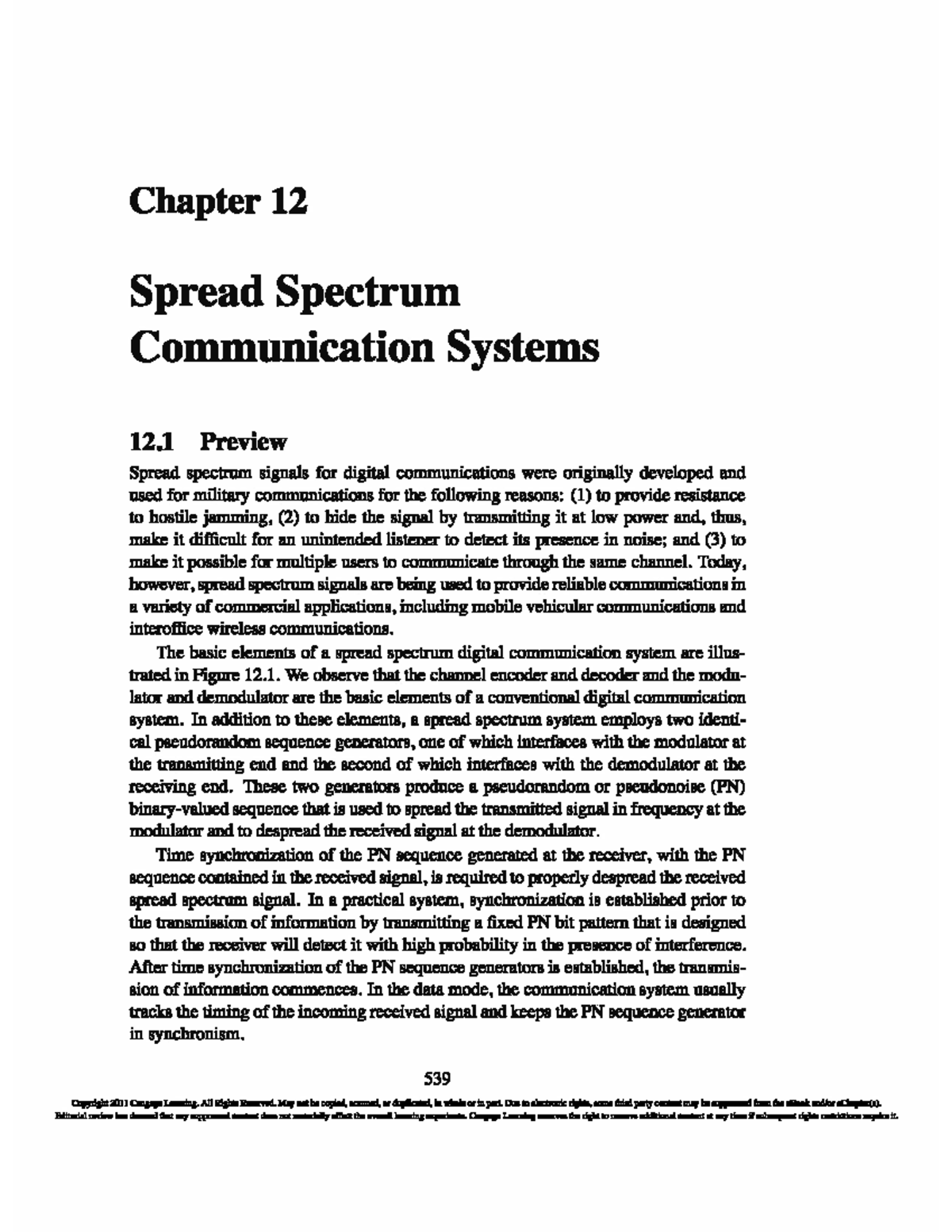 Chapter 12 Spread Spectrum Communication Systems - Mạng máy tính - Studocu