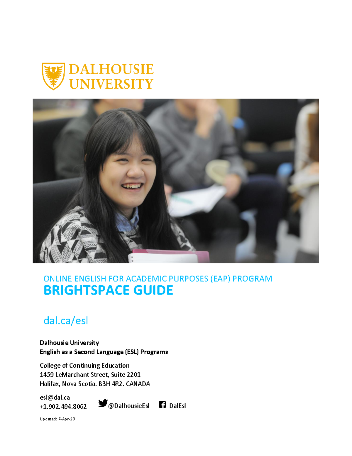 Dalhousie Online EAP Bsp Student Guide Apr2020 - ONLINE ENGLISH FOR ...