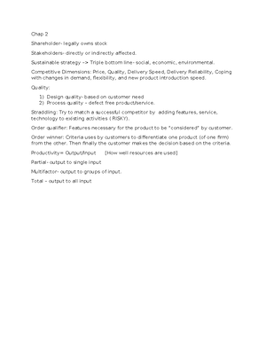 Chapter 3:Forecasting Operations Management notes - UdUrah ons ...