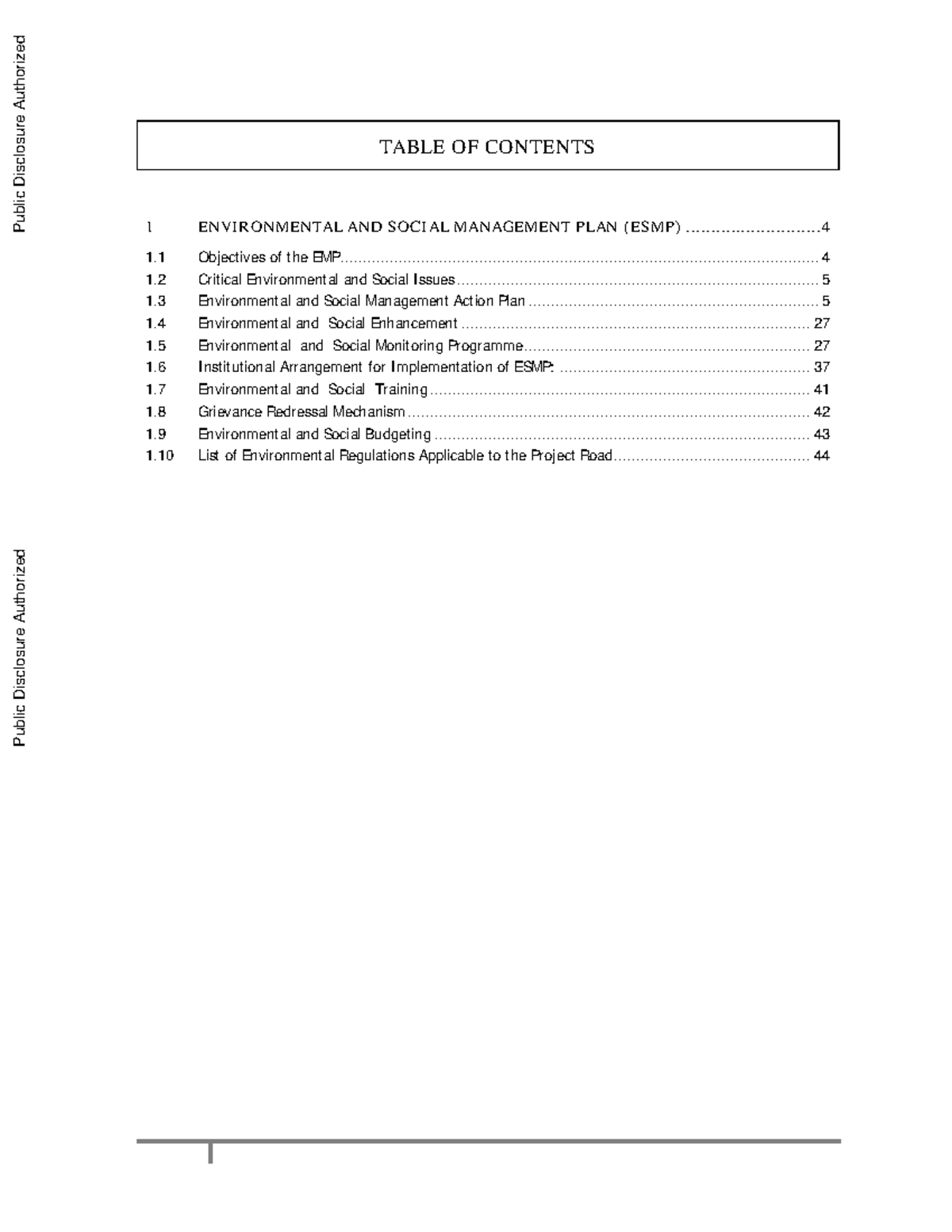 Environmental and Social Management Plan (ESMP) for SH-42: Hamirpur to ...