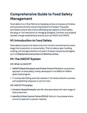 HACCP and HARPC: Comprehensive Food Safety Management Principles ...