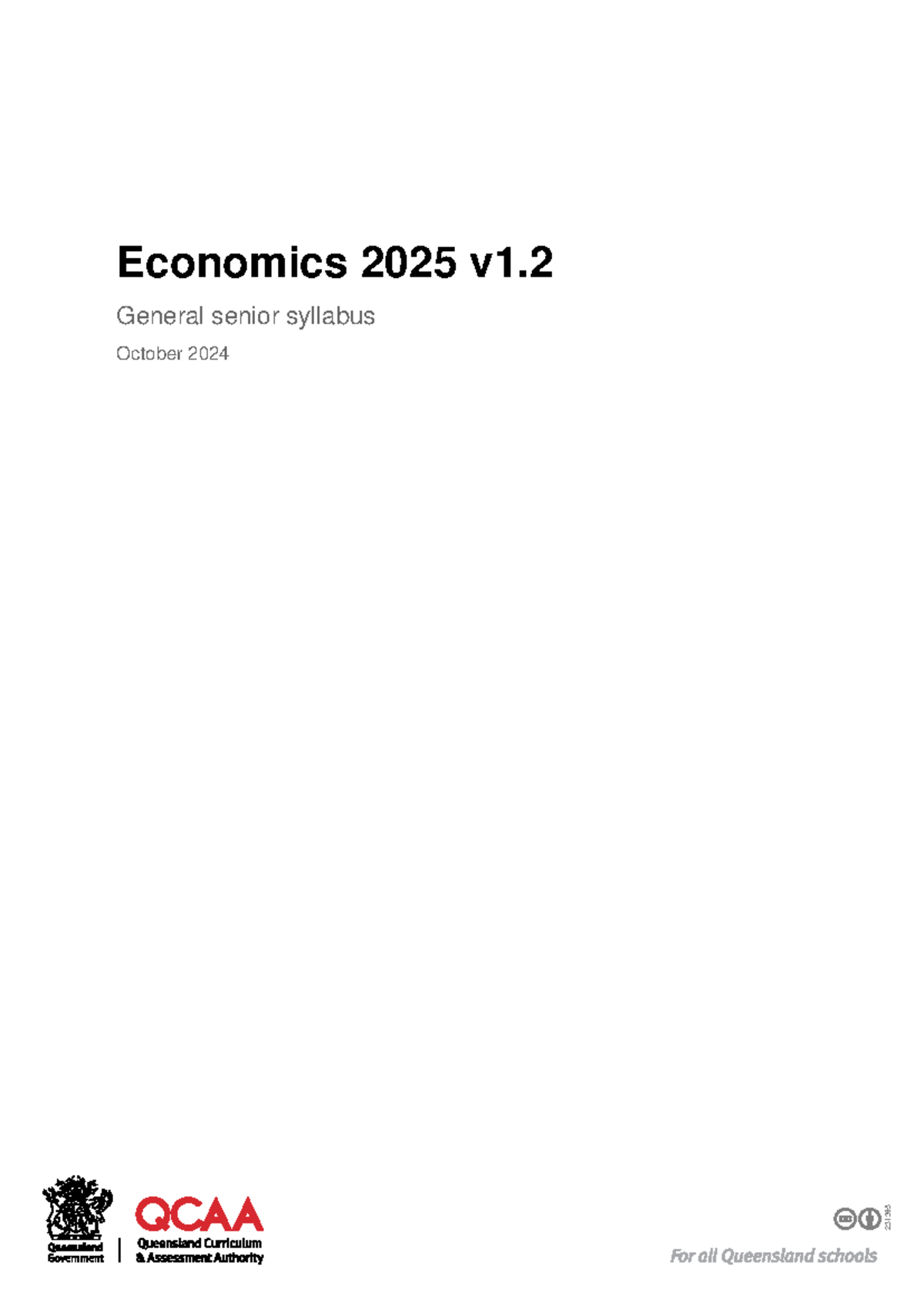 2025 Syllabus for Senior Economics (General) - QCE Overview - Studocu