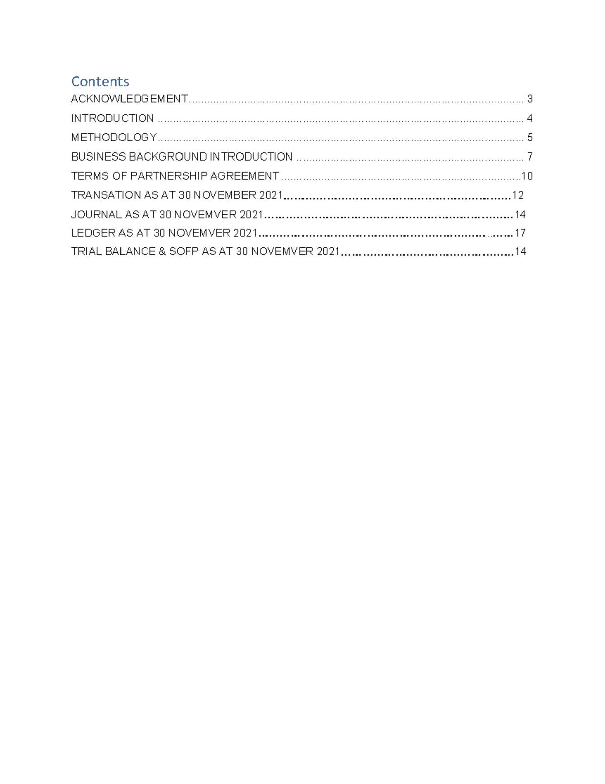 Account Assignment 2: Group Project on Business Partnership Analysis ...
