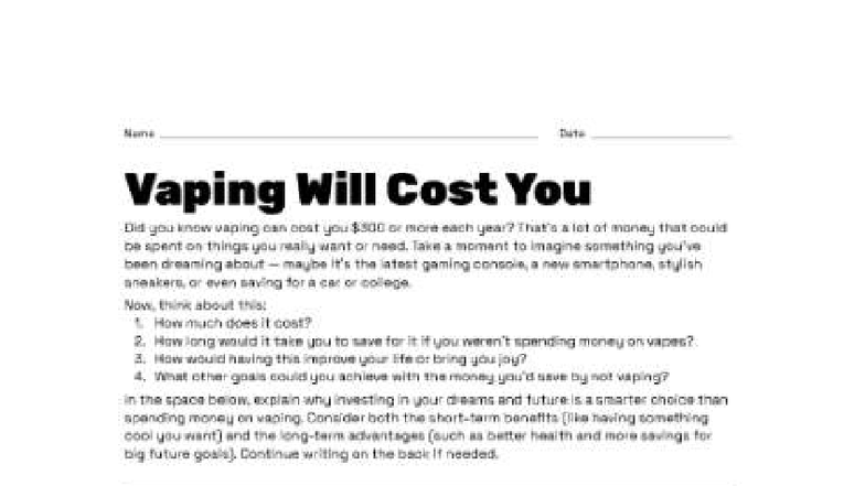 Vaping Costs vs. Investing in Your Dreams: A Financial Perspective ...