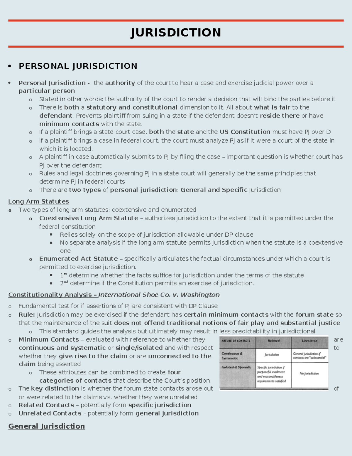 Court Jurisdiction Types